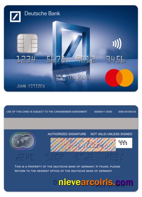 Germany Deutsche Bank standart mastercard
